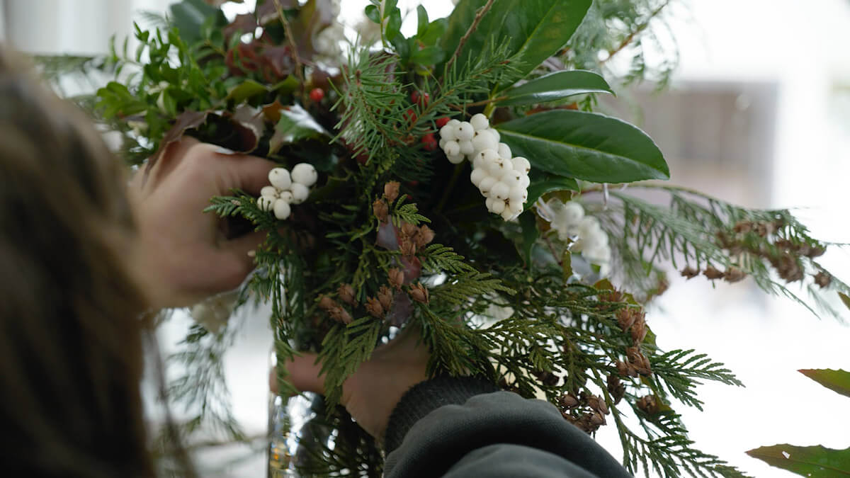 Easy Winter Bouquet (DIY Holiday Bouquet) - Melissa K. Norris